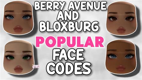 Cute Face codes for Berry Avenue, Brookhaven and Bloxburg robloxFollow -Roblox- mikasabloxytPinterest- httpspin. . Berry ave face code